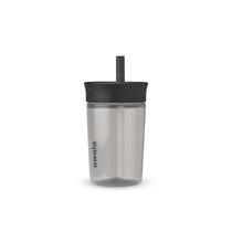 Copo Owala Kids 450ml Sem BPA - Com Palha (Preto/Cinza)