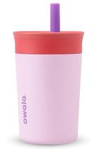 Copo Owala Tumbler Infantil Stainless Steel Termica 12Oz/350Ml-Rosa/Roxo (Lilac Rocket)
