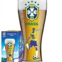Copo P/ Cerveja Chuteira 370ml Globimport - Jogador Brasil
