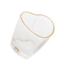 COPO P/SHOT DE VIDRO CORACAO C/BORDA DOURADA 50ml - Lyor COPO P/SHOT DE VIDRO CORACAO C/BORDA DOURADA 50ml - Lyor