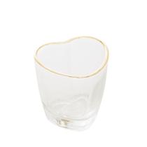 Copo p/ Shot de Vidro Sodo-cálcico Coração com Borda Dourada 50ml Lyor Copo p/ Shot de Vidro Sodo-cálcico Coração com Borda Dourada 50ml Lyor