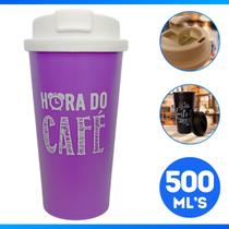 Copo P/ Viagem C/ Tampa e Bico Para Café/Chá 500ml