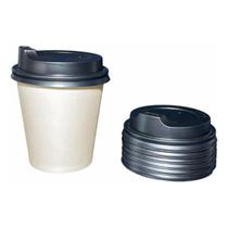 Copo Papel Branco 110Ml Tampa Biodegradável 100Un Térmico Copo Papel Branco 110Ml Tampa Biodegradável 100Un Térmico