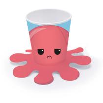 Copo Papel Festa Fidget Toys Polvo Coral 240ml - 8 Unidades - Cromus - Rizzo