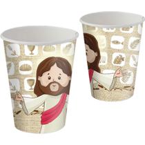 Copo Papel Tema 200ml Páscoa Cristã Jesus - 08 unid