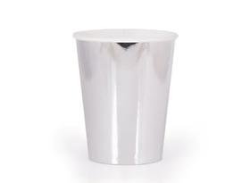 Copo Papel Tema 250ml Prata Metalizado - 10 unid