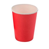 Copo Papel Tema 270ml Liso Vermelho - 10 unid
