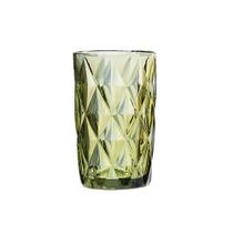 Copo para Água Vidro Diamante Verde Class Home 350ml Copo para Água Vidro Diamante Verde Class Home 350ml