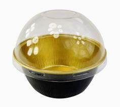Copo para assar KitchenDance de alumínio descartável 118 mL com tampa 500