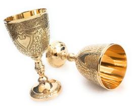 Copo para beber ALADEAN Roman Chalice Solid Brass 6" 210ml