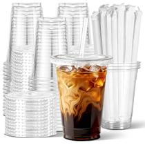 Copo para Beber Ginkgo Pacote com 50 Unidades Copos Plásticos Transparentes 473ml