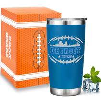 Copo para beber Gyothrig, copo de futebol de Detroit isolado de 20 onças