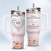 Copo para beber HYMONA Copo cristão isolado rosa de 30 onças Copo para beber HYMONA Copo cristão isolado rosa de 30 onças