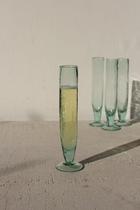 Copo para beber KALALOU Tall Recycled Green Flute Set 6
