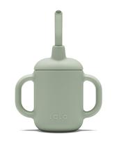Copo para beber Lalo 4 onças Silicone Straw Sippy Cup Sage Copo para beber Lalo 4 onças Silicone Straw Sippy Cup Sage