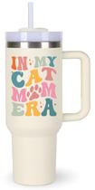 Copo para beber momocici 40 onças Cat Mom Era Tumbler Handle