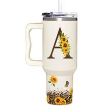 Copo para beber SUFAVN Copo de 40 onças com monograma e alça