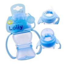 Copo para bebes com bico de silicone lolly 150 ml azul