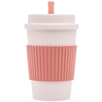 Copo para café de bambu ecológico com tampa e mexedor Lyor 450 ml Copo para café de bambu ecológico com tampa e mexedor Lyor 450 ml