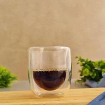 Copo Para Café Parede Dupla Vidro Borossilicato Incolor 100 ml Copo Para Café Parede Dupla Vidro Borossilicato Incolor 100 ml