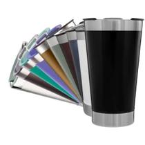 Copo para Cerveja Bebidas Térmico com Tampa, Completo Preto - Beerprint Copo para Cerveja Bebidas Térmico com Tampa, Completo Preto - Beerprint