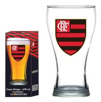 Copo Para Cerveja Chopp Oficial Brasão Flamengo Vidro 470ml
