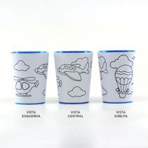 Copo para Colorir Color Cup Aventureiro - Azul 10cm - 01 unidade - Rizzo Embalagens Copo para Colorir Color Cup Aventureiro - Azul 10cm - 01 unidade - Rizzo Embalagens