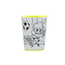 Copo para Colorir Color Cup Futebol Amarelo 10cm 1un - Rizzo