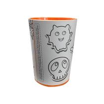 Copo para Colorir Color Cup Halloween Laranja - 01 unidade - Rizzo