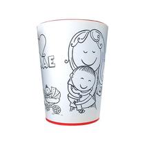 Copo para Colorir Color Cup Te Amo Mãe 10cm - 01 unidade - Rizzo