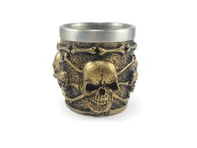 Copo Para Dose Shot Em Aço Inox Resina Modelo 6 Caveiras Decorativo Colecionável Tequila Whisky Vodka Copo Para Dose Shot Em Aço Inox Resina Modelo 6 Caveiras Decorativo Colecionável Tequila Whisky Vodka