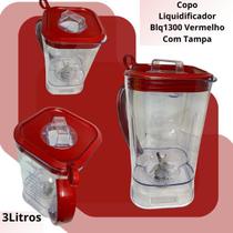 Copo para Liquidificador BLQ1300 Vermelho com Tampa