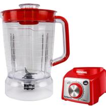 Copo para Liquidificador Mondial Inox Turbo L1000 - L1100 - L1200 Cor Vermelho