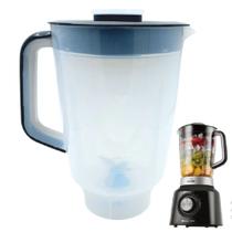 Copo para liquidificador Walita Philips Problend 6 Ri2134/Ri2135 Translucido tampa preta