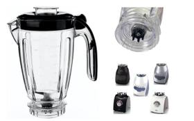 Copo Para Liquidificador Walita Philips RI2044 RI2081 Cristal Preto Completo - Moveis Uteis