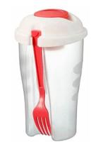 Copo Para Salada Frutas Legume Com Garfo 900ml