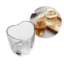 Copo para Shot de Vidro Dose Degustação Coração Transparente Lyor 50ml Copo para Shot de Vidro Dose Degustação Coração Transparente Lyor 50ml