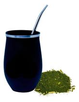 Copo Para Tereré Com Bomba 400 Ml Alumínio Preto Barão Cuia