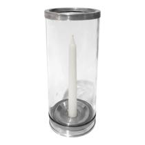 Copo para Vela Palito Comum Transparente com Base e Boca de Alumínio Proteção Segurança Uso Ritual Copo para Vela Palito Comum Transparente com Base e Boca de Alumínio Proteção Segurança Uso Ritual