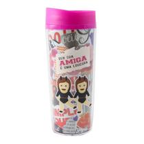 Copo Para Viagem Plástico Emoji Amiga Loucura - 500Ml