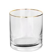 Copo para Wisky Borda Ouro 280ml 6un Vidro Glassware Copo para Wisky Borda Ouro 280ml 6un Vidro Glassware