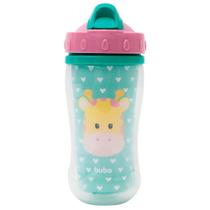 Copo parede dupla c/ canudo animal fun girafa - buba