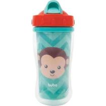 Copo parede dupla c/ canudo animal fun macaco - buba