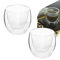 Copo Parede Dupla De Vidro Café 140Ml 2 Peças Copo Parede Dupla De Vidro Café 140Ml 2 Peças