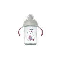 Copo Pássaro Bico Rígido Bebê Com Alça Rosa 300Ml 1115R - KaBaby