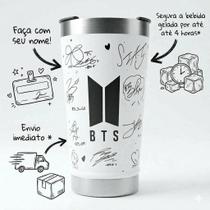 Copo Personalizado BTS Com Nome Moderno 473ml Copo Personalizado BTS Com Nome Moderno 473ml
