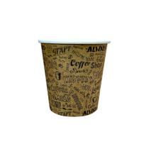 Copo Personalizado De Papel Kraft P/ Café 100ml - 100 Unid