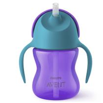Copo Philips Avent Com Canudo Dinossauro Roxo 200ml