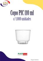 Copo PIC 110 ml c/1.000 unid. - Plastilânia - mousse, sobremesa (12033)