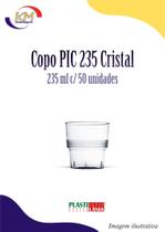 Copo PIC 235 cristal 235 ml c/50 unid. - Plastilânia - bebidas, sucos, água, festas (999510)